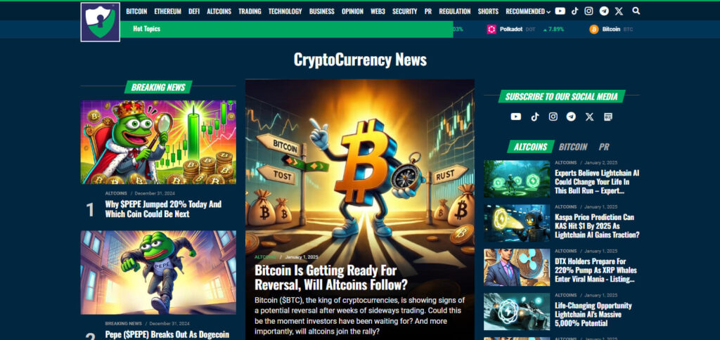 CryptoDaily Crypto News Websites