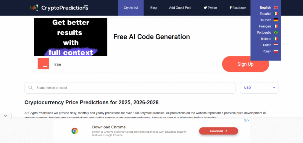 10 Best Crypto Prediction Sites In 2025 4 CryptoPredictions.com