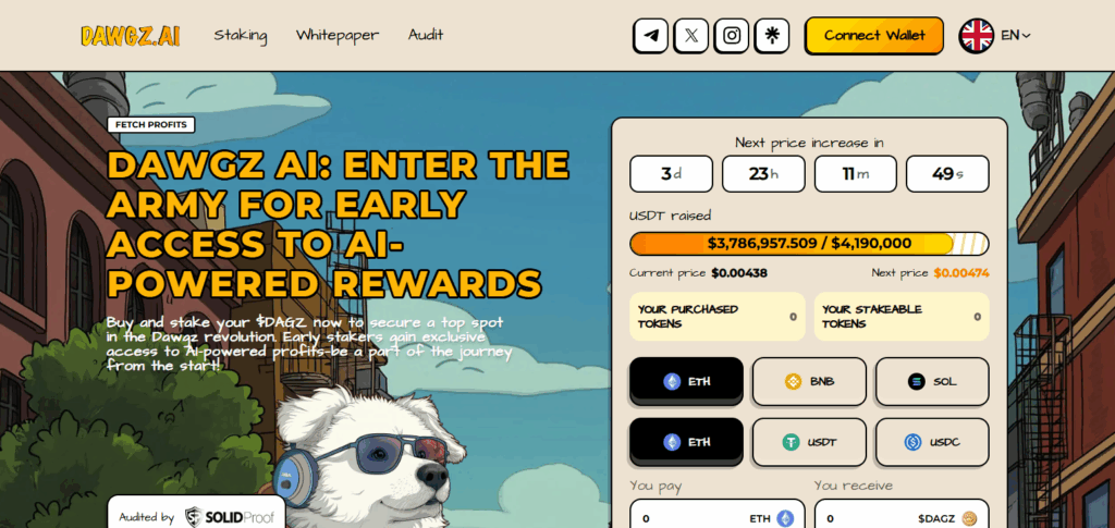 10 Best Altcoin Picks For High-risk High-reward 9 Dawgz AI ($DAGZ)