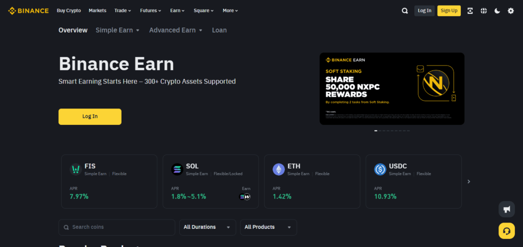 What is Binance Earn?