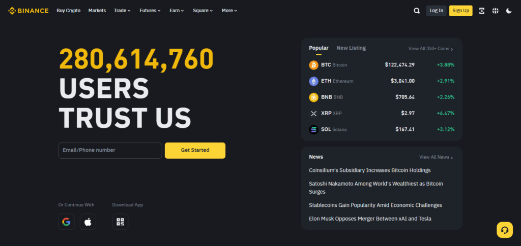 Access Binance
