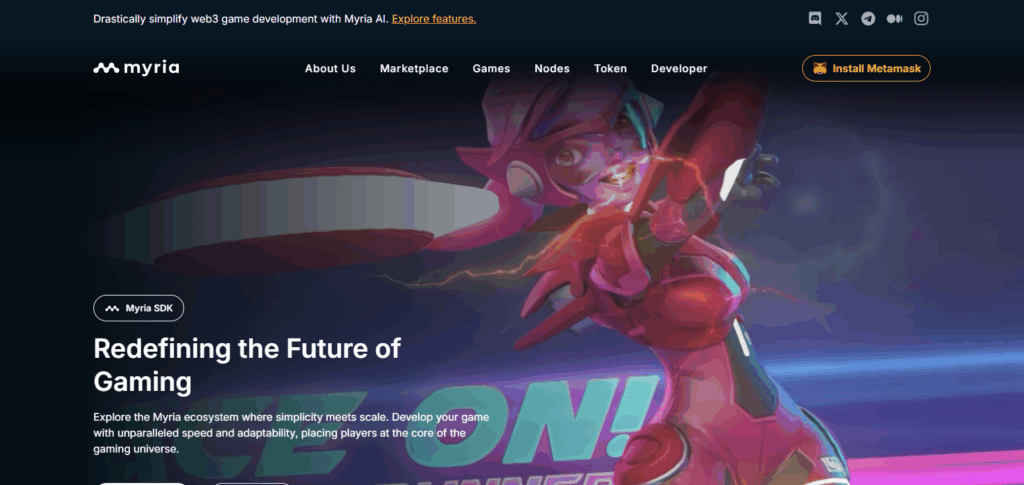 9 Blockchain Gaming Tokens To Watch Explained 8 Myria (MYRIA)