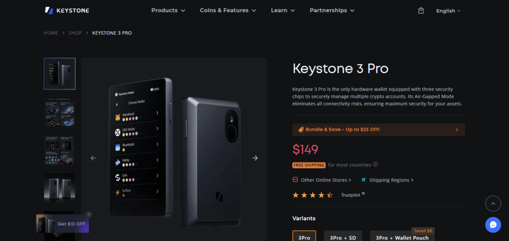 10 Best Crypto Hardware Wallets for Staking in 2025 7 Keystone 3 Pro