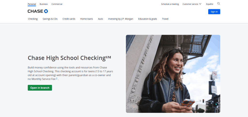 8 Best Checking Accounts for Young Adults in 2026 3 Chase High School Checking℠