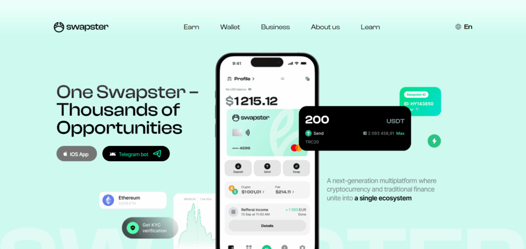 9 Best in Crypto Wallet That Works Inside WhatsApp or Telegram 2 Swapster