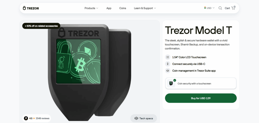 10 Best in Crypto Wallet You Can Gift Like Cash: Preloaded, Encrypted, and Untraceable 5 Trezor Model T