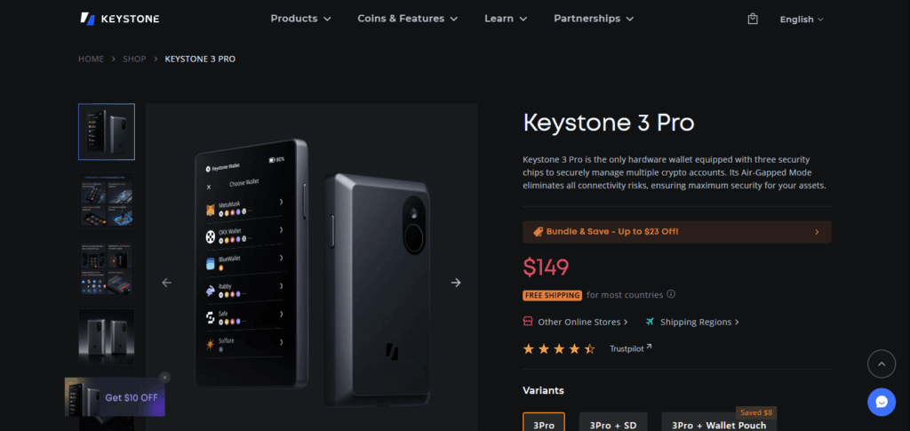 10 Best in Crypto Wallet That Protects You From Yourself: Panic Button, Freeze Mode, and Delay Send 7 Keystone 3 Pro